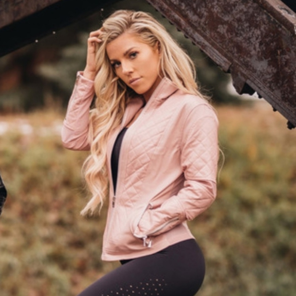 Buffbunny Moto Jacket size S Pink vegan leather nwot